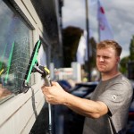 Unger PowerPad nLITE Bürsten Pad mit Mikrofaser