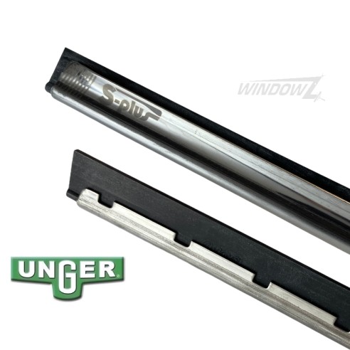 Unger Stainless Steel S Plus Squeegee Channel with Soft Rubber