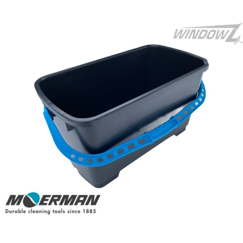 Moerman Bucket 22L Black for glass cleaning | Windowz.it